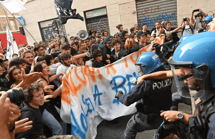 Torino, Corteo Di Protesta Contro Giorgia Meloni: Scontri Con Le Forze ...