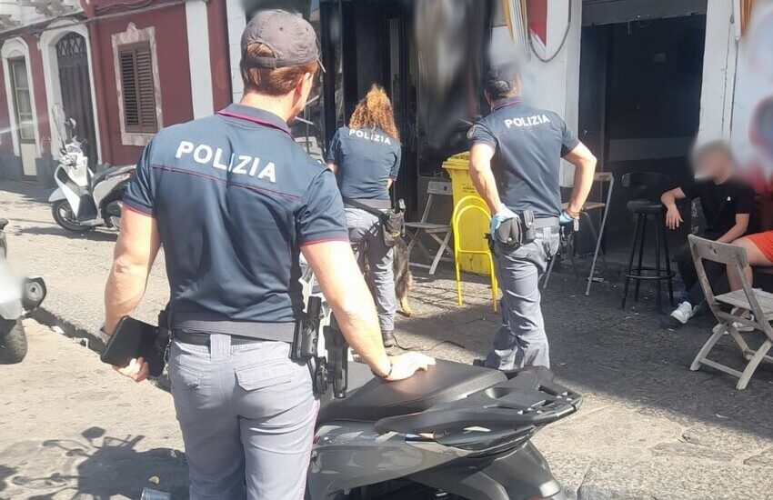 San Cristoforo, controlli straordinari della polizia: raffica di sanzioni, identificate 100 persone