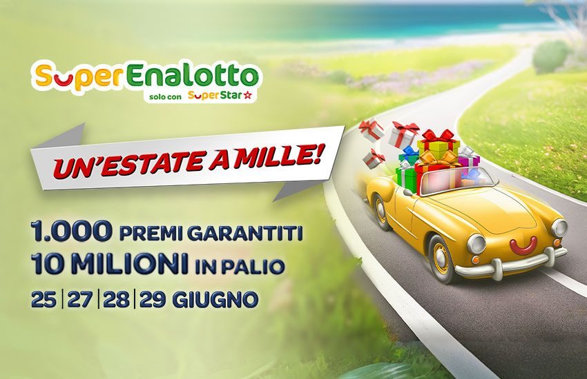 “Un’Estate a Mille”, in programma 4 occasioni speciali per vincere 10 mila euro con il SuperEnalotto!
