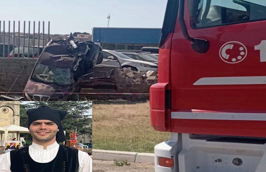 Sardegna: si schianta con l’auto contro un muro, muore a 22 anni