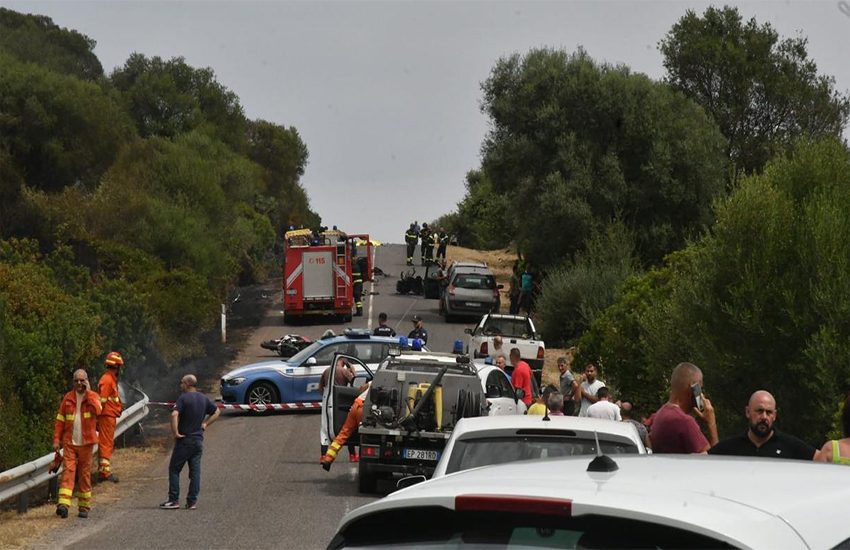 Sardegna: tre morti nello scontro tra quattro moto e un’auto