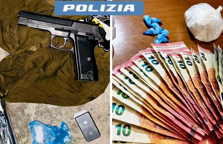 Catania, droga e pistola clandestina in garage, arrestato 26enne