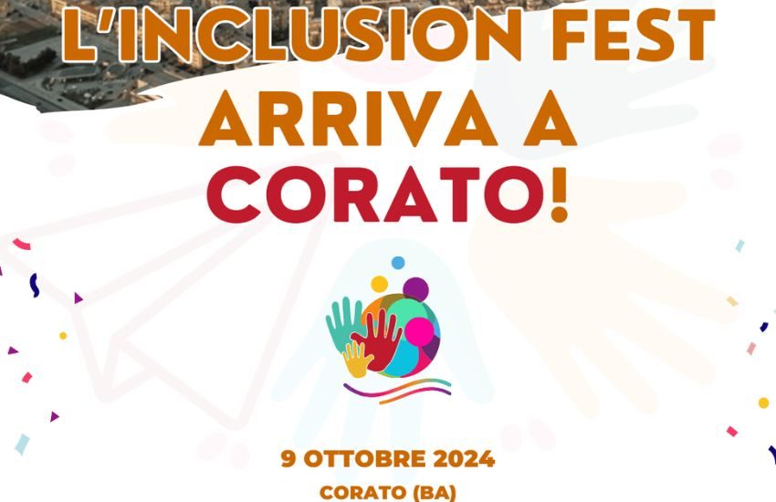 Corato accoglie l’Inclusion Fest: tra sport, musica e dialogo si diffonde la cultura dell’inclusione