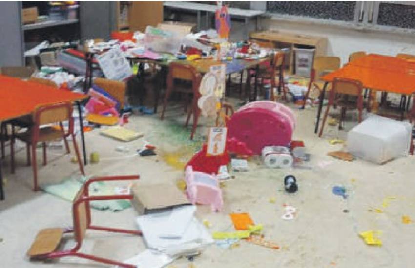 Scuola pontina vandalizzata riaperta a tempo di record. I genitori dei vandali, tra 11 e 13 anni, dovranno pagare i danni