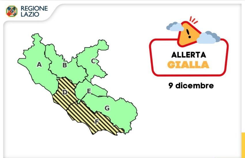 Nuova ondata di maltempo sulle province di Roma e Latina: allerta meteo gialla dalla regione