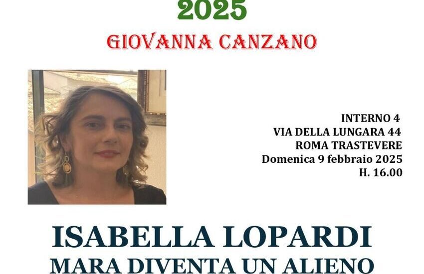 Roma, il 9 febbraio, Isabella Lopardi parlerà del suo romanzo d’esordio: ‘Mara diventa un alieno’