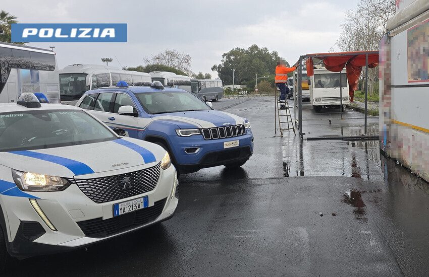 Catania, Faro Biscari, rimossi 4 gazebo abusivi vicini a un food track: sanzioni e sequestri